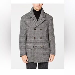 Lauren Ralph Lauren Men’s Luke Classic-Fit Black/White Glen Plaid Peacoat 38R